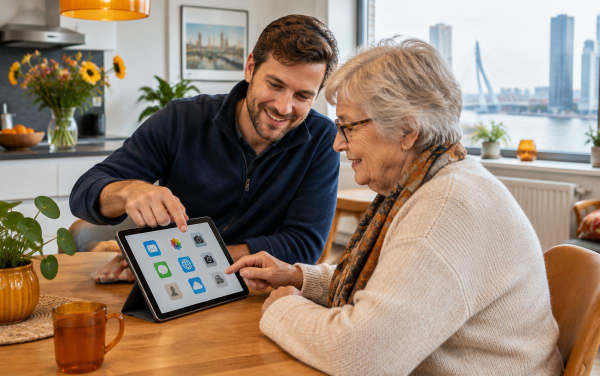 Hulp bij tablet aan huis